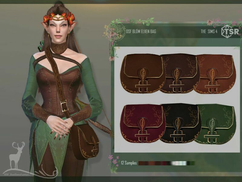 Blom Elven BAG By Dansimsfantasy 1 Blom Elven BAG By Dansimsfantasy Sims 4 CC
