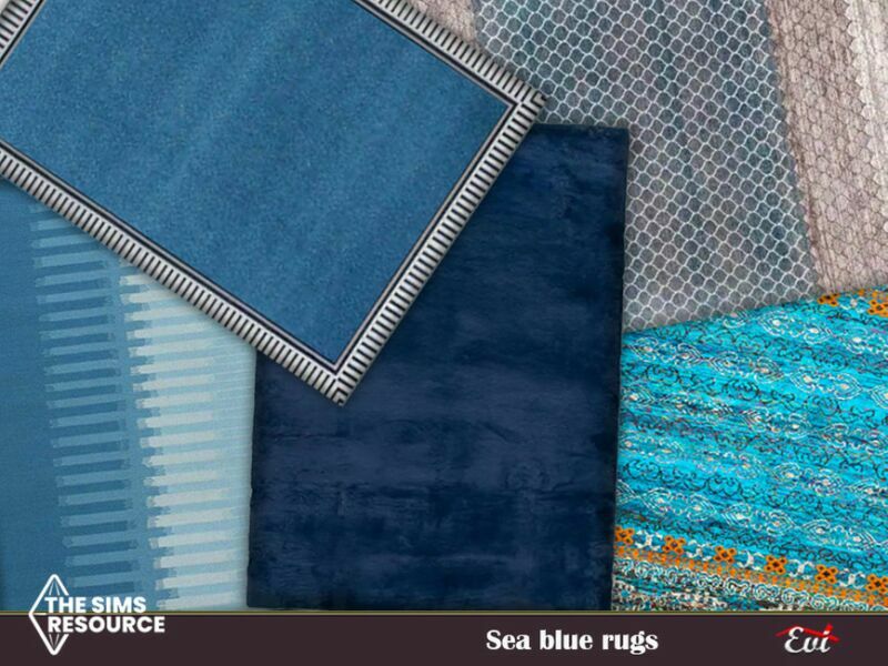 Blue SEA Rugs By EVI 1 Blue SEA Rugs By EVI Sims 4 CC
