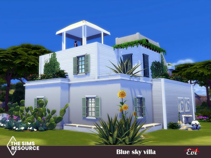Blue SKY Villa_No CC By EVI 7 sims 4 cc blue sky villa no cc by evi 2