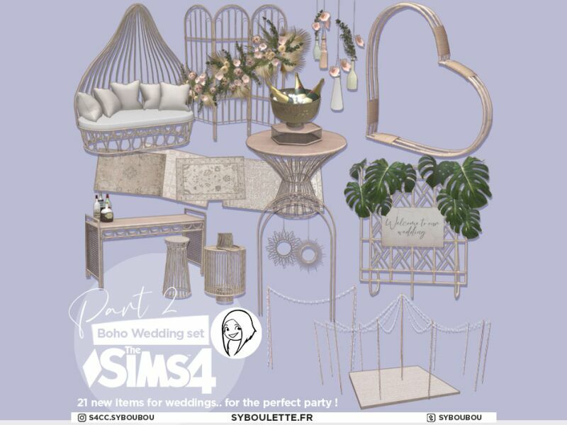 Boho Wedding SET Part 2 By Syboulette 1 Boho Wedding SET Part 2 By Syboulette Sims 4 CC