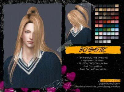 Bombastic Hairstyle Sims 4 CC