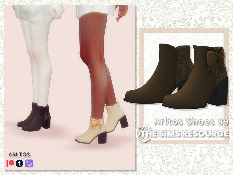 Boots With BOW / 89 By Arltos 1 Boots With BOW / 89 By Arltos Sims 4 CC