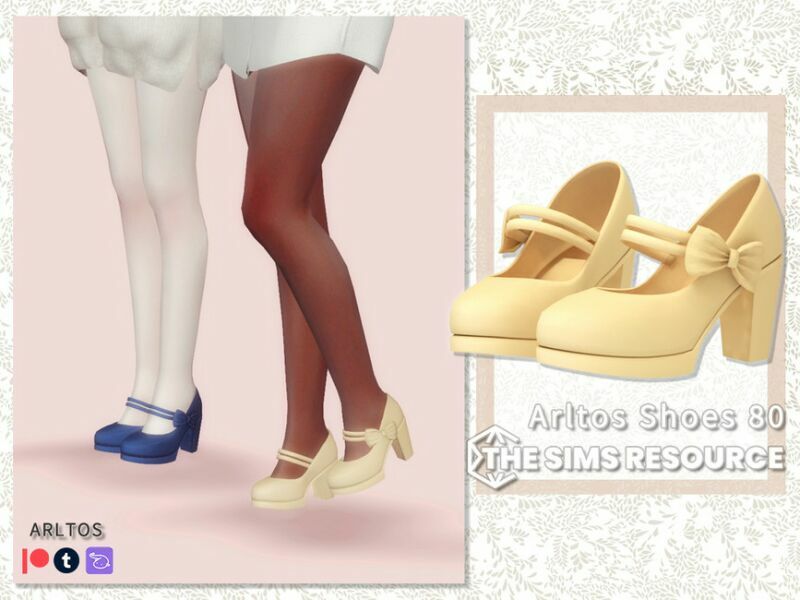 BOW High Heels / 80 By Arltos 1 BOW High Heels / 80 By Arltos Sims 4 CC