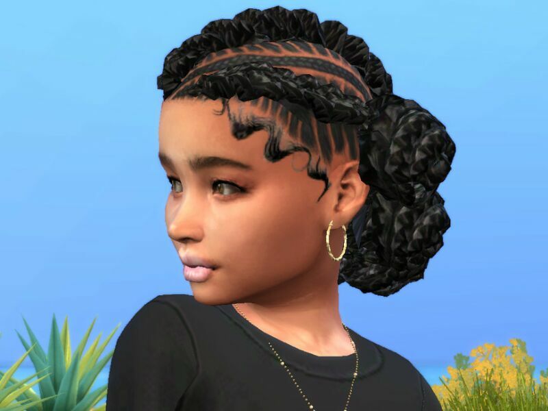 Braided Wonder Girl By Drteekaycee 2 sims 4 cc braided wonder girl by drteekaycee 3
