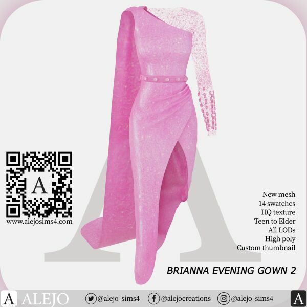 Brianna Evening Gown 2 1 Brianna Evening Gown 2 Sims 4 CC