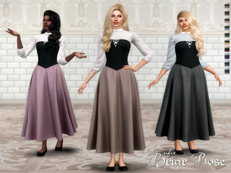 Briar Rose Dress By Sifix 1 Briar Rose Dress By Sifix Sims 4 CC
