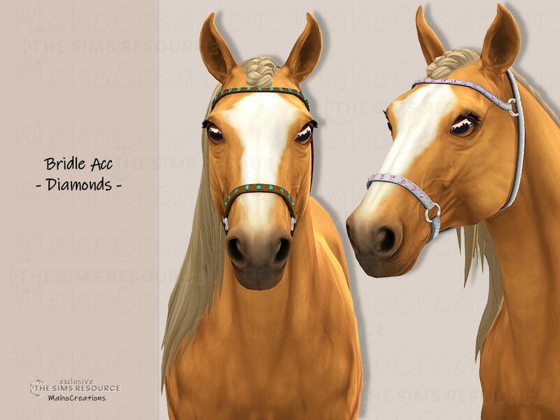 Bridle Accessorie – Diamonds 1 Bridle Accessorie – Diamonds Sims 4 CC