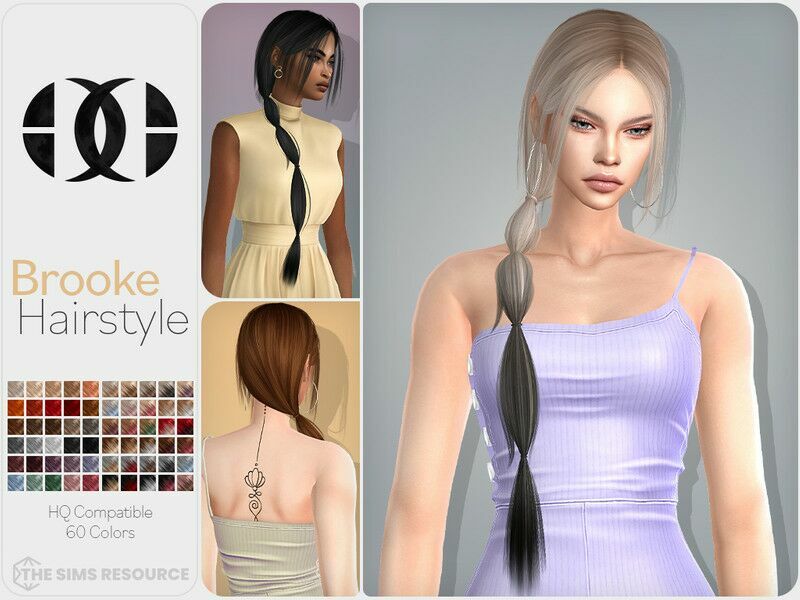 Brooke Hairstyle By Darknightt 1 Brooke Hairstyle By Darknightt Sims 4 CC
