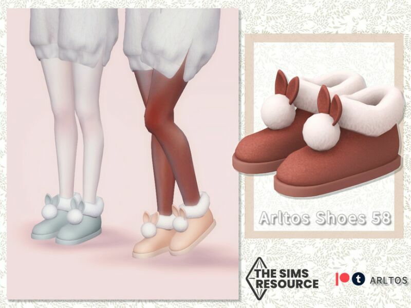 Bunny Snow Boots / 58 By Arltos 1 Bunny Snow Boots / 58 By Arltos Sims 4 CC