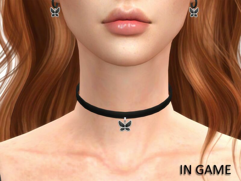 Butterfly Choker By Wisteriasims 2 sims 4 cc butterfly choker by wisteriasims 2