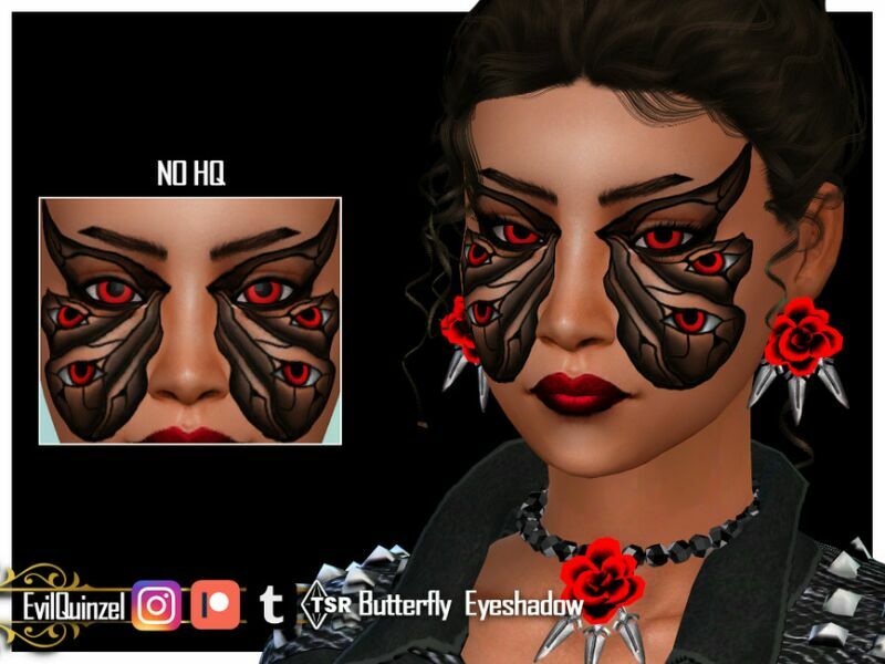 Butterfly Eyeshadow By Evilquinzel 1 Butterfly Eyeshadow By Evilquinzel Sims 4 CC