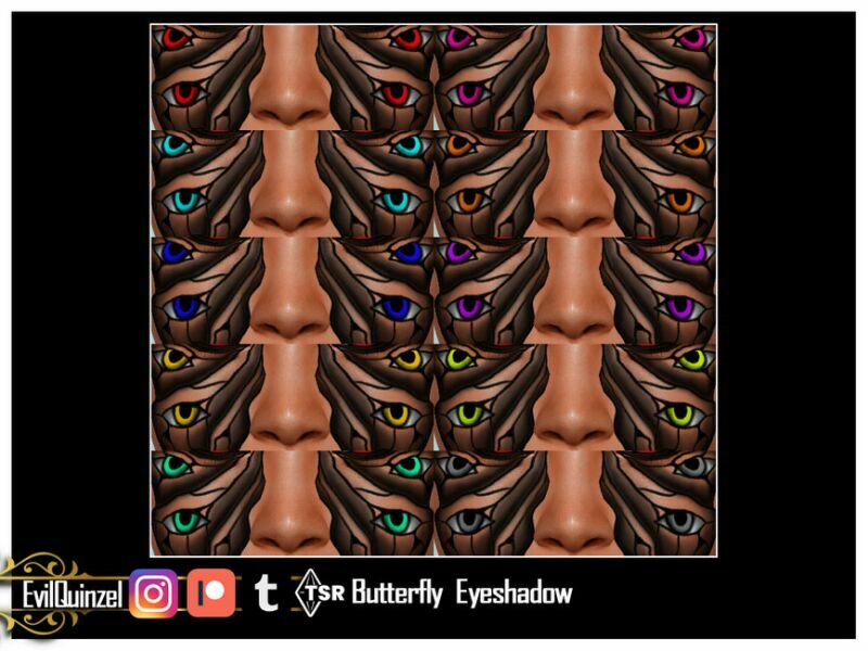 Butterfly Eyeshadow By Evilquinzel 2 sims 4 cc butterfly eyeshadow by evilquinzel 2