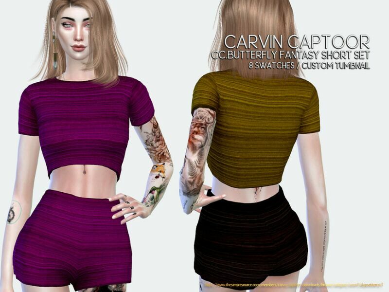 Butterfly Fantasy Short SET 1 Butterfly Fantasy Short SET Sims 4 CC