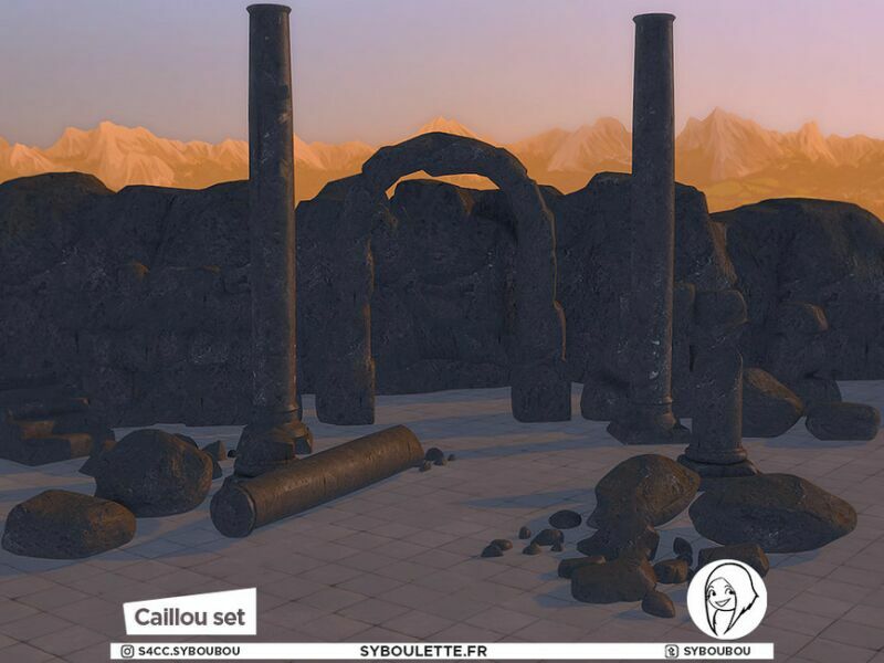 Caillou SET – Part 1: Ruins Decor Props By Syboubou 2 sims 4 cc caillou set part 1 ruins decor props by syboubou 3
