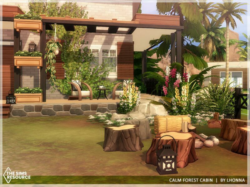 Calm Forest Cabin /NO CC/ By Lhonna 7 sims 4 cc calm forest cabin no cc by lhonna 2