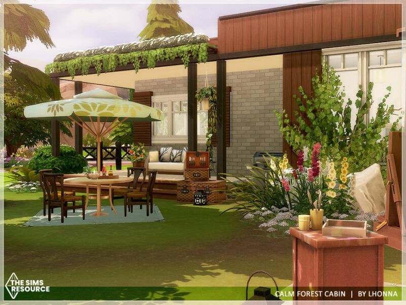 Calm Forest Cabin /NO CC/ By Lhonna 6 sims 4 cc calm forest cabin no cc by lhonna 3