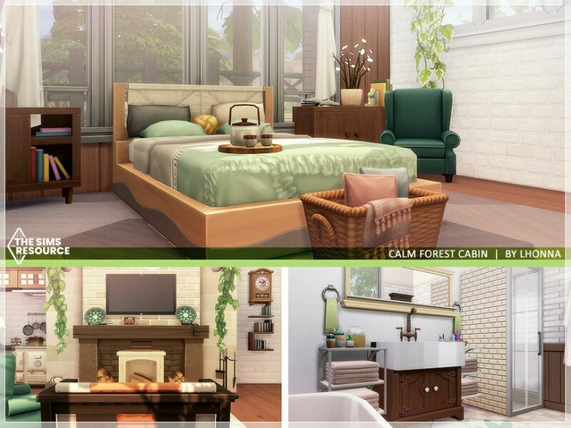 Calm Forest Cabin /NO CC/ By Lhonna 3 sims 4 cc calm forest cabin no cc by lhonna 6