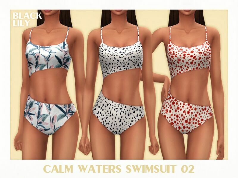 Calm Waters Swimsuit 02 1 Calm Waters Swimsuit 02 Sims 4 CC