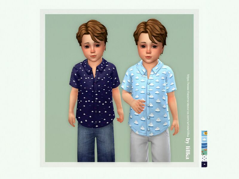Calo Button UP Shirt By Lillka 1 Calo Button UP Shirt By Lillka Sims 4 CC