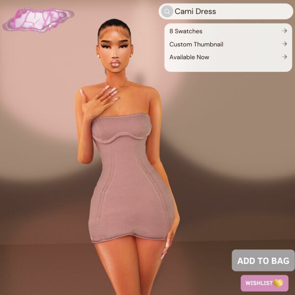 Cami Dress 1 Cami Dress Sims 4 CC