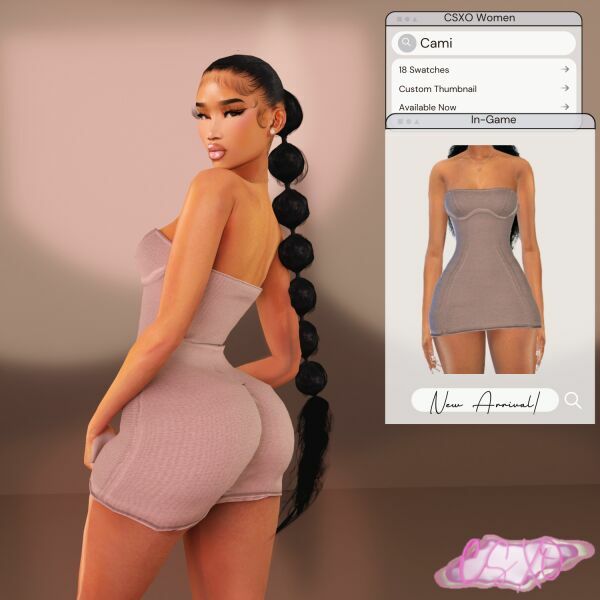 Cami Dress 2 sims 4 cc cami dress 3
