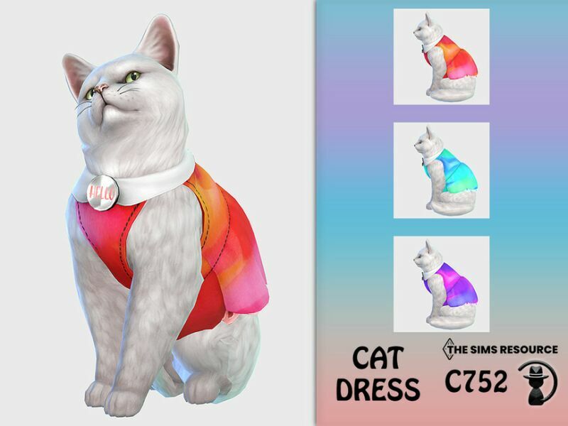 CAT Dress C752 By Turksimmer 1 CAT Dress C752 By Turksimmer Sims 4 CC