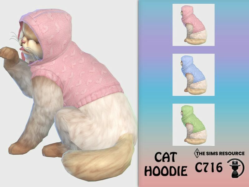 CAT Hoodie C716 By Turksimmer 1 CAT Hoodie C716 By Turksimmer Sims 4 CC