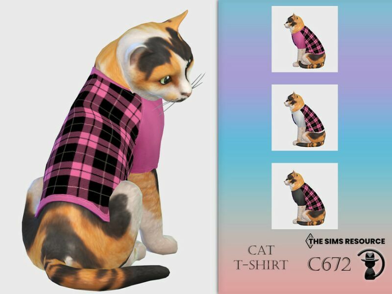 CAT T-Shirt C672 By Turksimmer 1 CAT T-Shirt C672 By Turksimmer Sims 4 CC