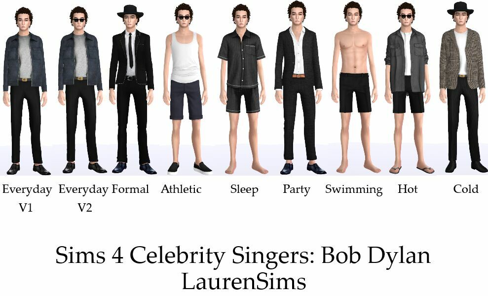 Celebrity Singers: BOB Dylan!!! By Laurensims 2 sims 4 cc celebrity singers bob dylan by laurensims 2