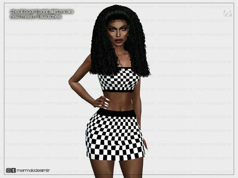 Check Board Print Skirt MC313 By Mermaladesimtr 1 Check Board Print Skirt MC313 By Mermaladesimtr Sims 4 CC