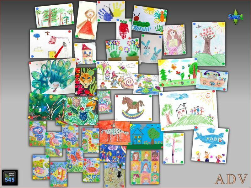 Children Paintings 1 Children Paintings Sims 4 CC