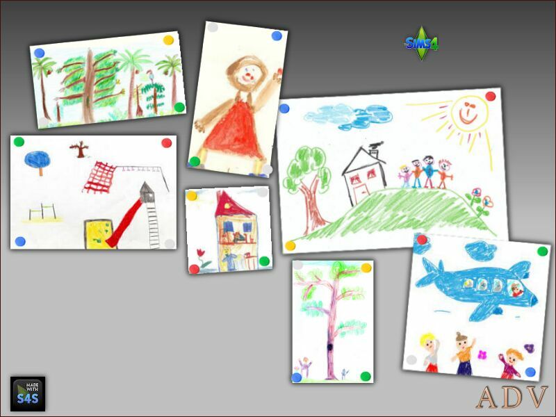 Children Paintings 11 sims 4 cc children paintings 2