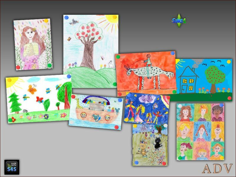 Children Paintings 9 sims 4 cc children paintings 3