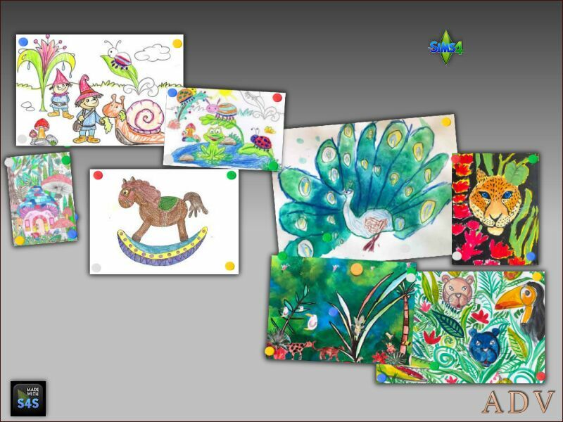 Children Paintings 8 sims 4 cc children paintings 5
