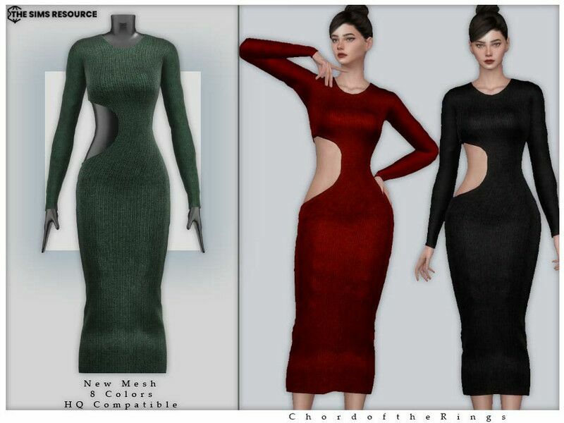 Chordoftherings Dress NO.148 By Chordoftherings 1 Chordoftherings Dress NO.148 By Chordoftherings Sims 4 CC