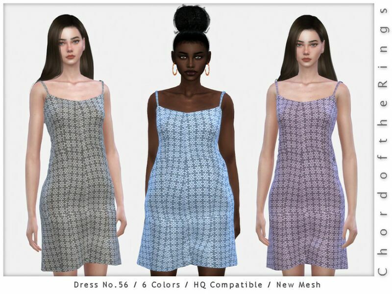 Chordoftherings Dress NO.56 By Chordoftherings 1 Chordoftherings Dress NO.56 By Chordoftherings Sims 4 CC