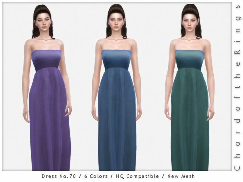 Chordoftherings Dress NO.70 By Chordoftherings 1 Chordoftherings Dress NO.70 By Chordoftherings Sims 4 CC