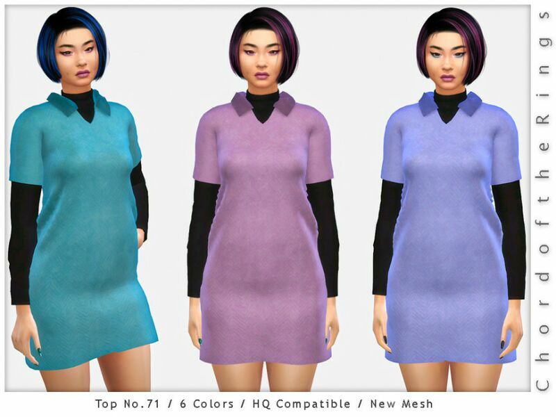 Chordoftherings Dress NO.71 By Chordoftherings 1 Chordoftherings Dress NO.71 By Chordoftherings Sims 4 CC