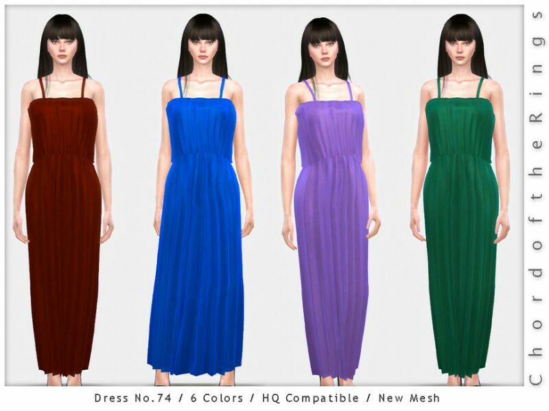 Chordoftherings Dress NO.74 By Chordoftherings 1 Chordoftherings Dress NO.74 By Chordoftherings Sims 4 CC