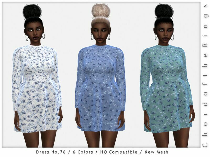 Chordoftherings Dress NO.76 By Chordoftherings 1 Chordoftherings Dress NO.76 By Chordoftherings Sims 4 CC
