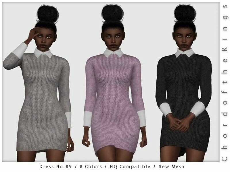 Chordoftherings Dress NO.89 By Chordoftherings 1 Chordoftherings Dress NO.89 By Chordoftherings Sims 4 CC
