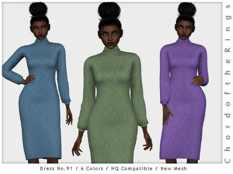Chordoftherings Dress NO.91 By Chordoftherings 1 Chordoftherings Dress NO.91 By Chordoftherings Sims 4 CC