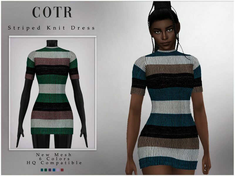 Chordoftherings Striped Knit… By Chordoftherings 1 Chordoftherings Striped Knit… By Chordoftherings Sims 4 CC