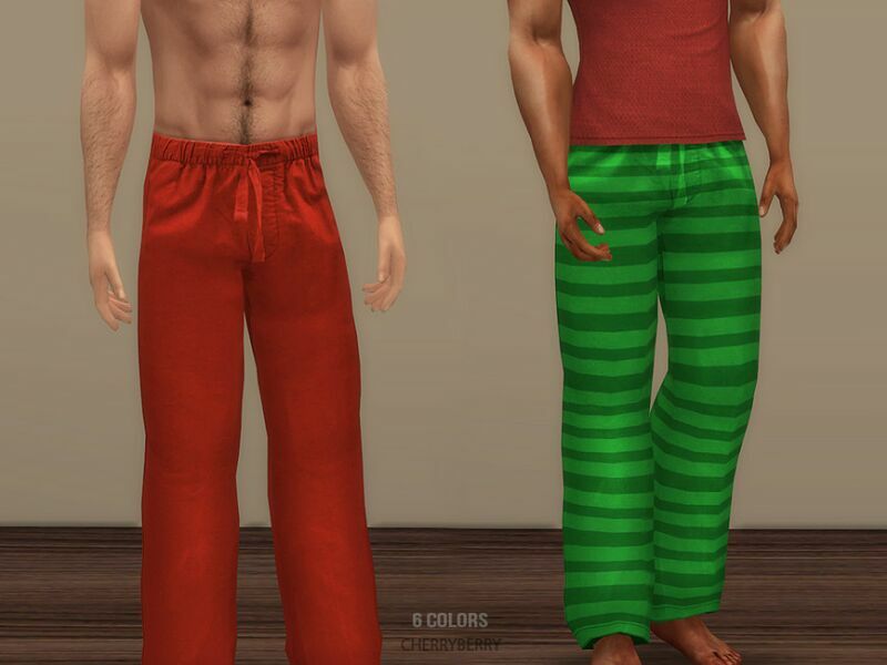 Christmas Men’S PJ Bottoms By Cherryberrysim 1 Christmas Men’S PJ Bottoms By Cherryberrysim Sims 4 CC