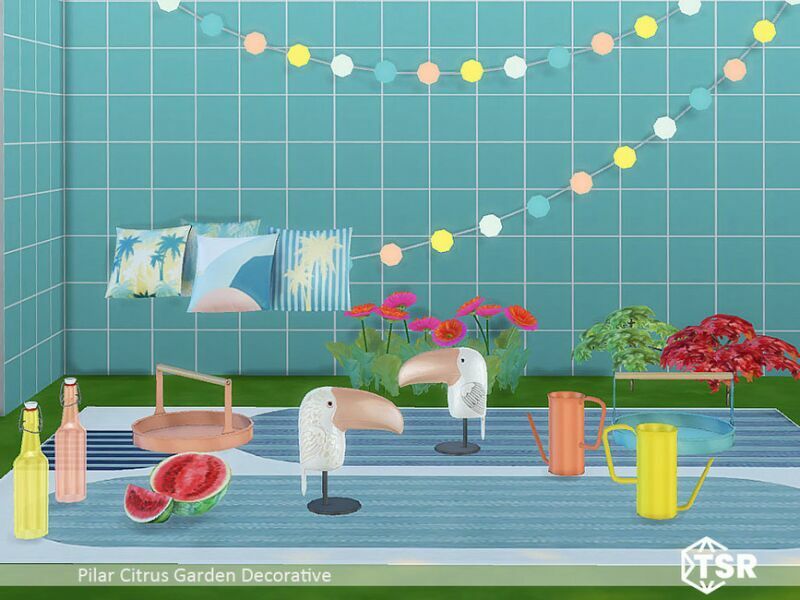 Citrus Garden Decorative By Pilar 1 Citrus Garden Decorative By Pilar Sims 4 CC