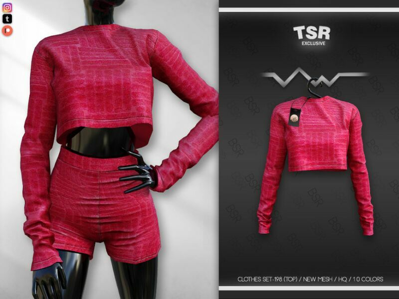 Clothes SET-198 (TOP) BD650 By Busra-Tr 1 Clothes SET-198 (TOP) BD650 By Busra-Tr Sims 4 CC