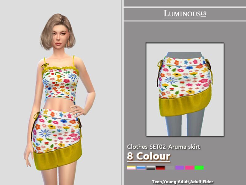 Clothes Set02-Aruma Skirt By Luminousls 1 Clothes Set02-Aruma Skirt By Luminousls Sims 4 CC