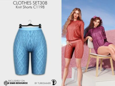 Clothes SET308 – Knit Shorts C1198 By Turksimmer Sims 4 CC