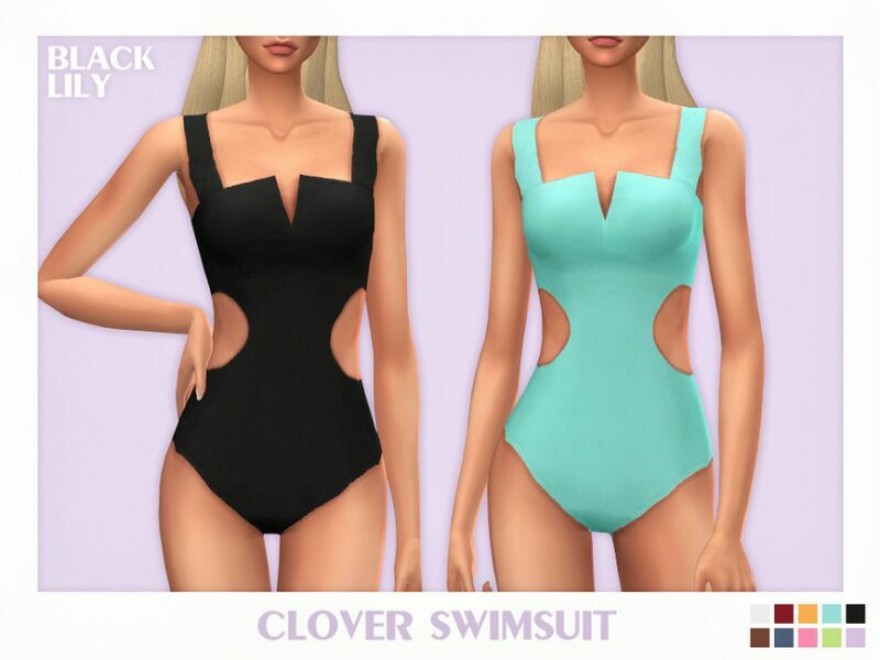 Clover Swimsuit 1 Clover Swimsuit Sims 4 CC