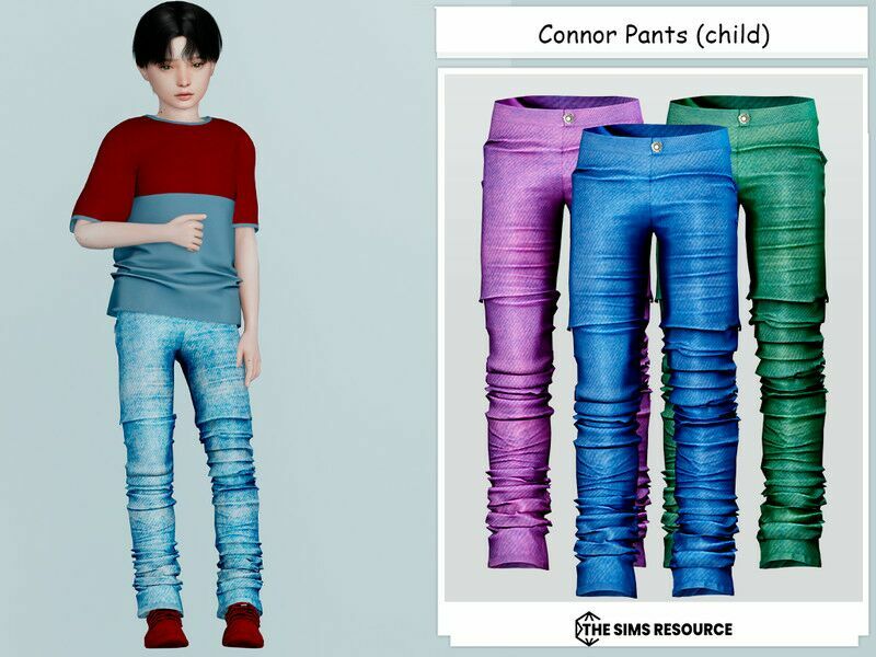 Connor Pants (Child) By Couquett 1 Connor Pants (Child) By Couquett Sims 4 CC